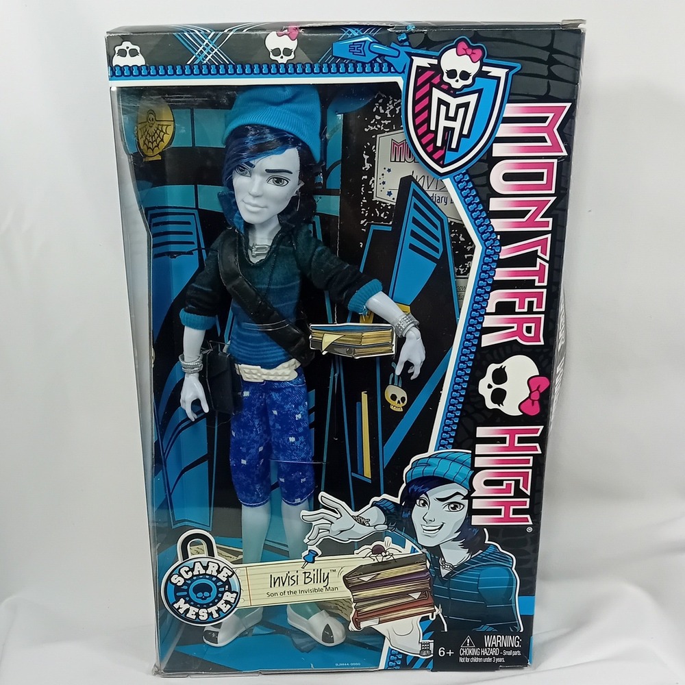 2014 NIB Monster High Invisi Billy Scare Mester Doll RARE Invisible Man READ